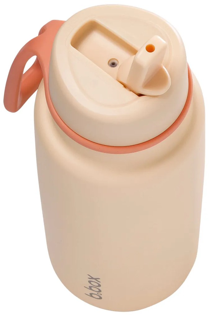 Antikorová termofľaša so slamkou 1 l - oranžová