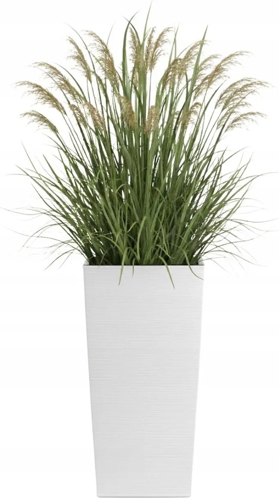 Sada 3 ks květináčů Porto Riflo 57x29,5/46x24,7/36,6x18,9 cm bílá