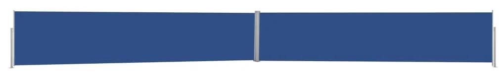 Zaťahovacia bočná markíza na terasu 140x1200 cm, modrá