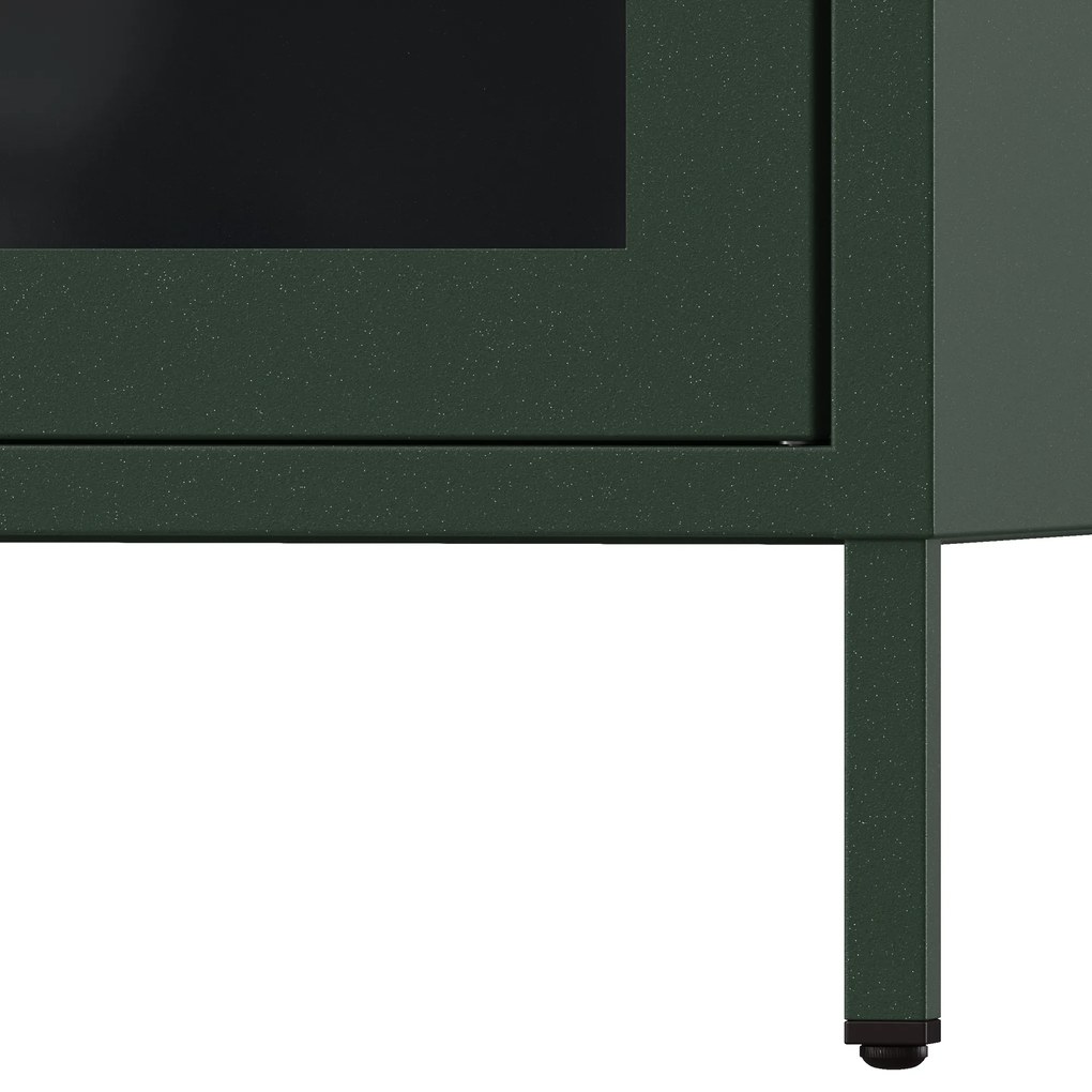 Vitrína GINA, 800 x 1015 x 400 mm, Modern: fľaškovo zelená farba