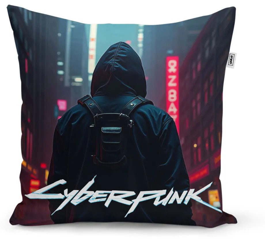 Sablio Vankúš Cyberpunk 2077 Výhľad na mesto - 50x50 cm