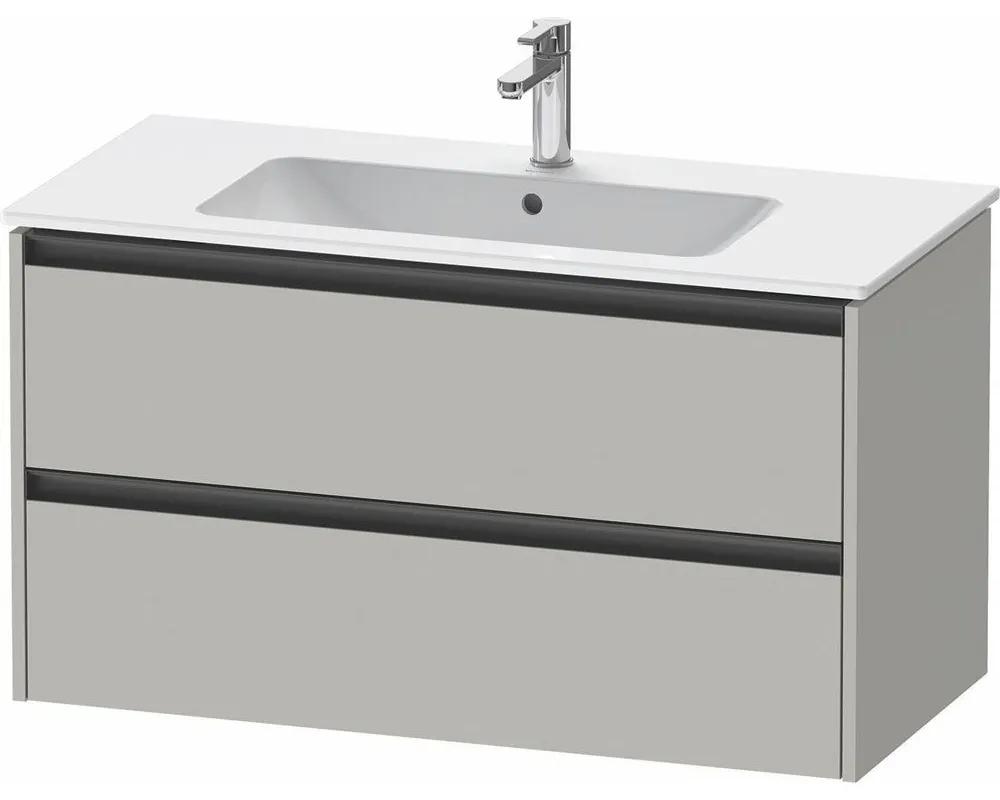 DURAVIT Ketho 2 závesná skrinka pod umývadlo, 2 zásuvky, 1010 x 480 x 550 mm, betón šedá matná, K25264007070000