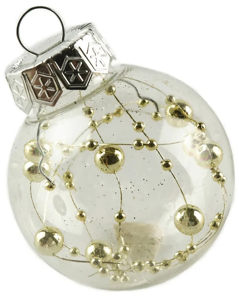 DECOLED Sada ozdob, prům. 6 cm, zlatá