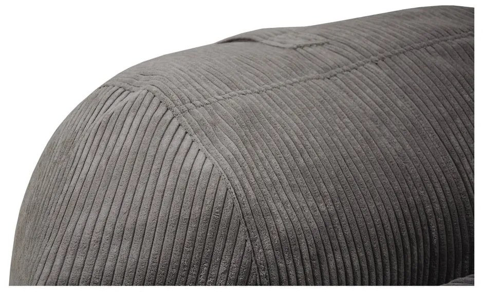 Tmavosivý menčestrový detský sedací vak Roll 80 – SLOWDOWN