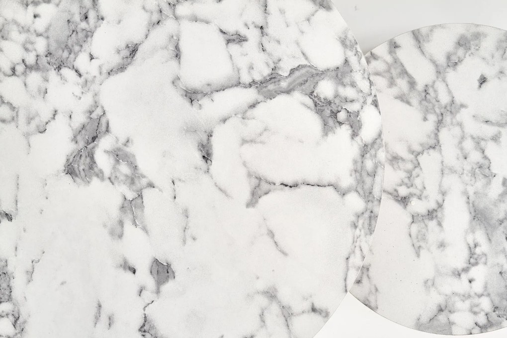 Konferenčný stolík PAULA - mramor/zlatý