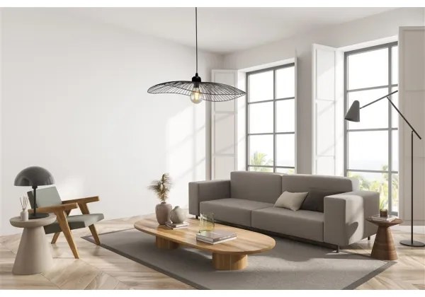 Searchlight 88550BK - Luster na lanku WAVE 1xE27/60W/230V čierna