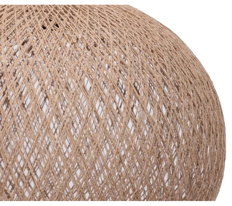 Béžové závesné svietidlo s tienidlom z juty ø 38 cm – Opviq lights