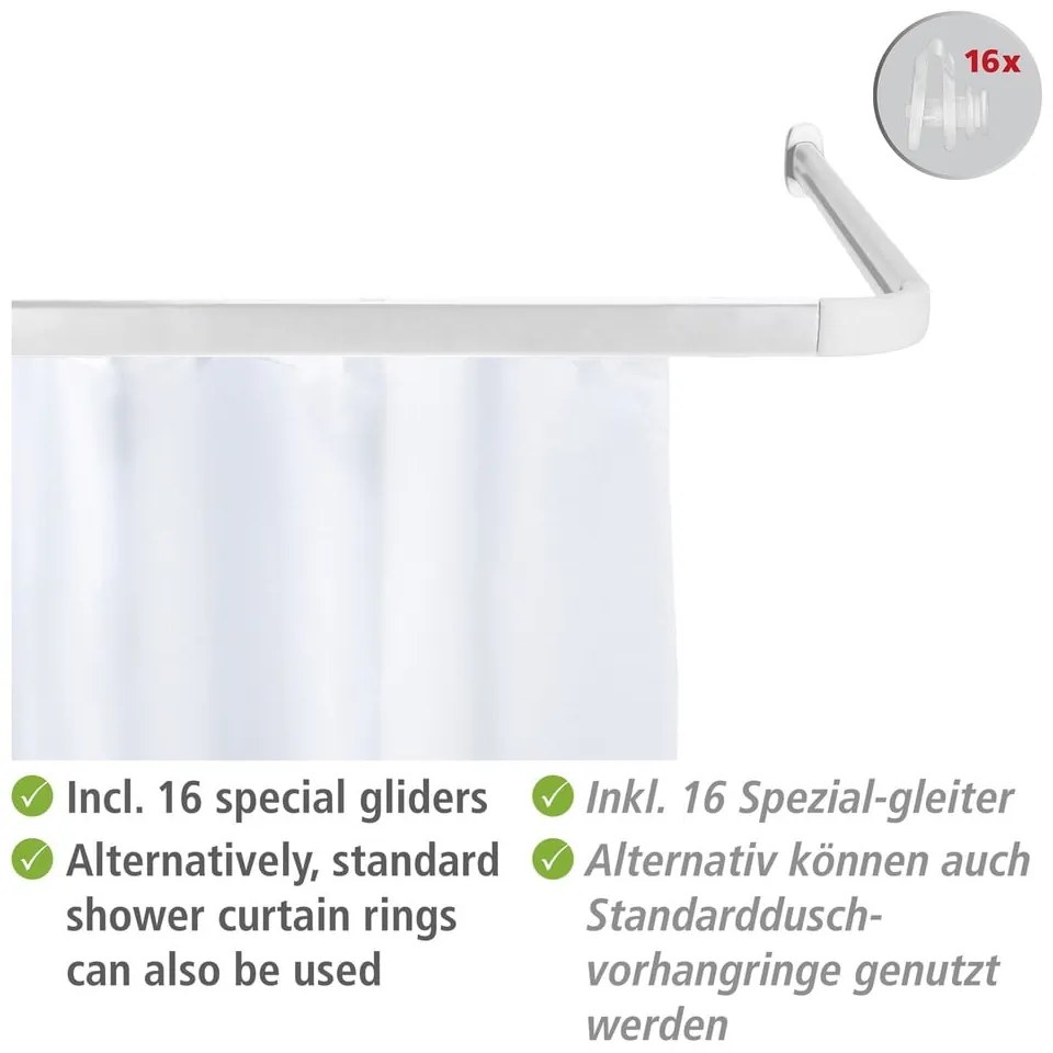 Biela tyč na sprchový záves Era – Wenko