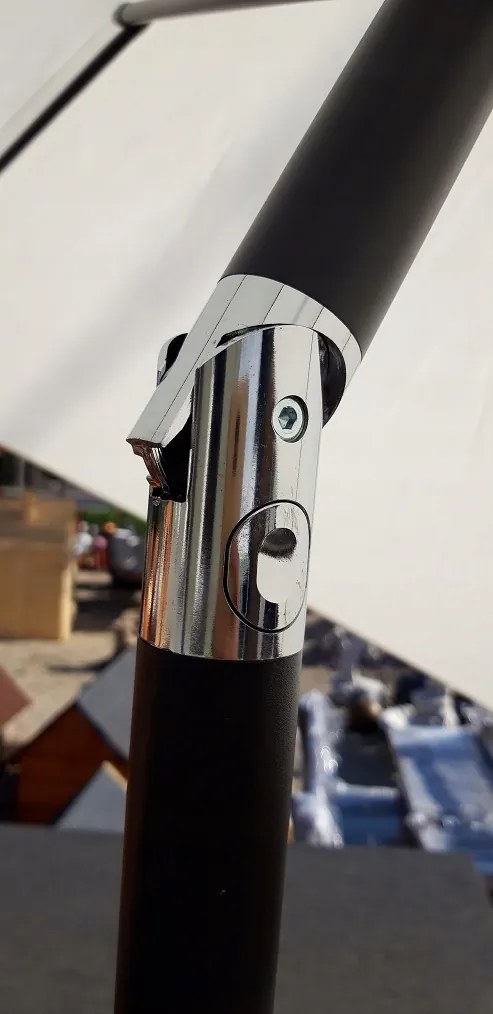 Zahradní slunečník s ochranným obalem VELLO 300 cm béžový