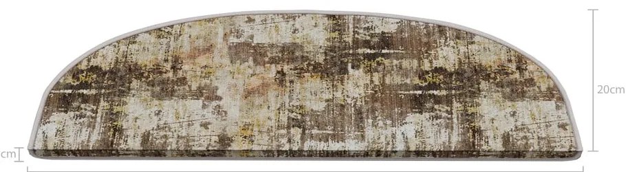 Béžové nášľapy na schody v súprave 16 ks 20x65 cm Abstract – Vitaus