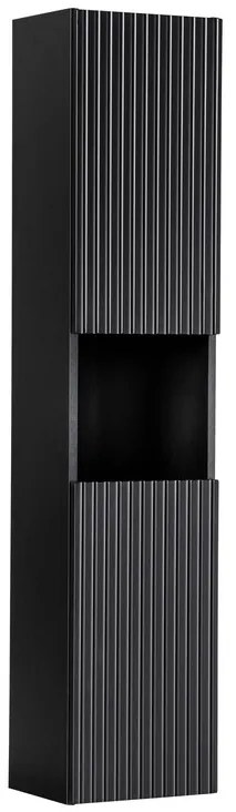 Koupelnová sestava Nova Black s deskou, umyvadly a skříňkami 120 cm černá/dub evoke