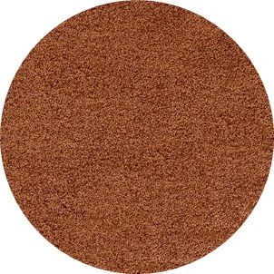 Kusový koberec Life Shaggy 1500 terra kruh, 160x160 (priemer) kruh, oranžová, obývacia izba, Ayyildiz