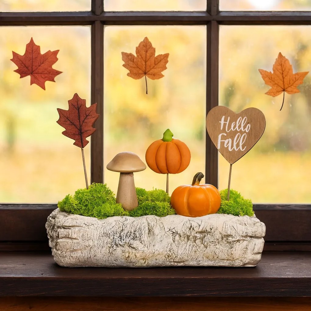 Kvetináč - truhlík, imitácia brezy, 24 x 10 x 7 cm, 24 cm