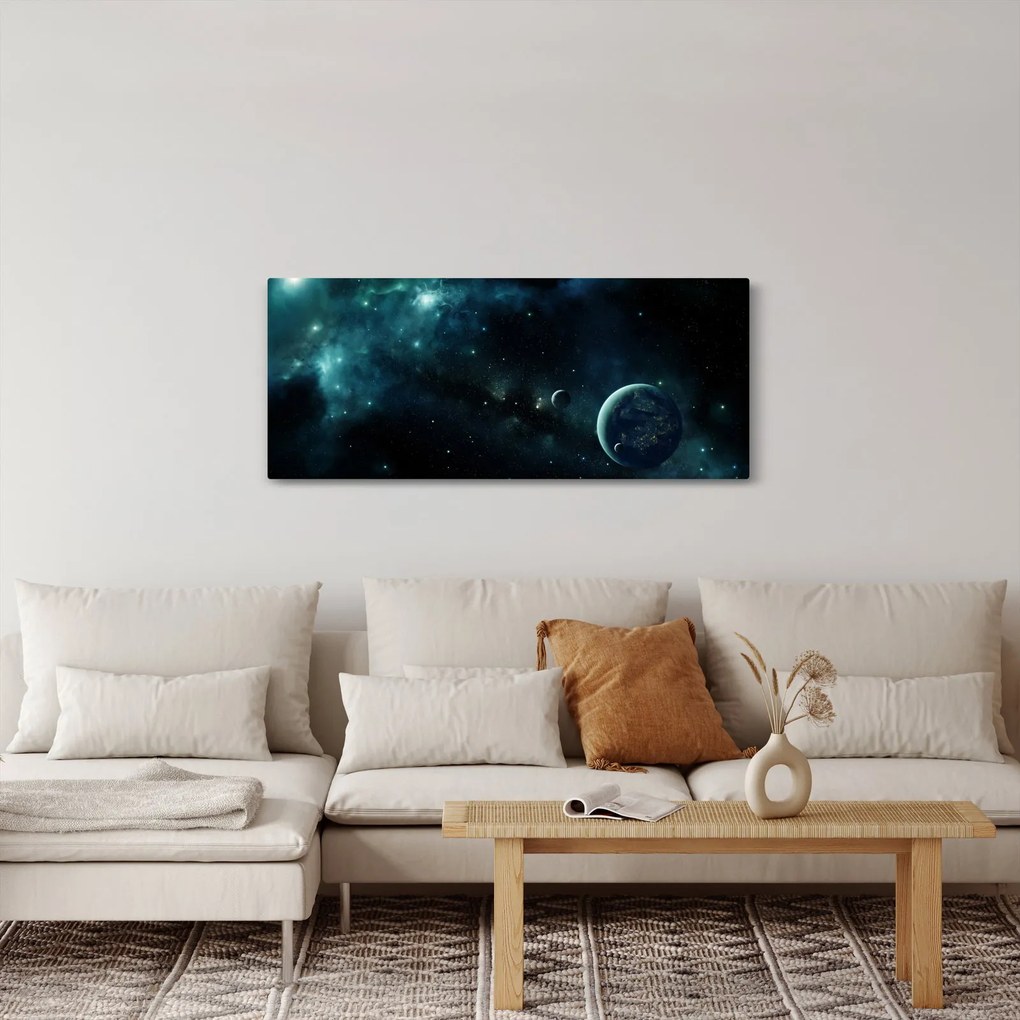 Obraz - Život vo vesmíre (120x50 cm)