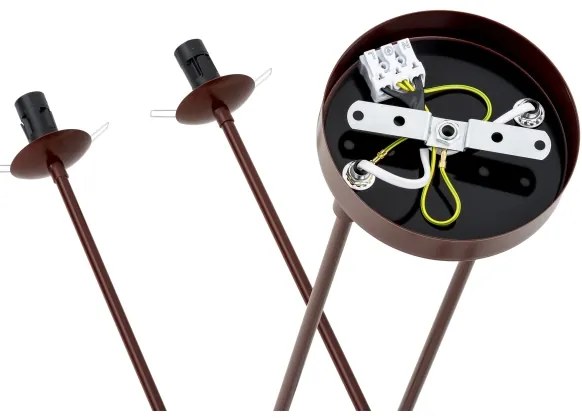 Argon 1842 - Luster na tyči ABSOS 4xE14/7W/230V alabaster hnedá