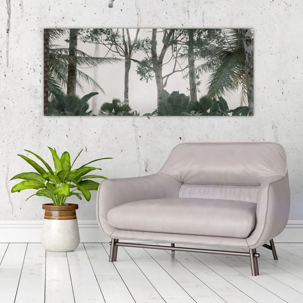 Obraz - Jungle v rannej hmle (120x50 cm)