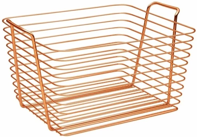 Oranžový kovový košík InterDesign Classico, 37,5 x 30 cm