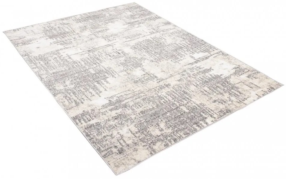 Krémový dizajnový koberec so svetlým sivým vzorom Šírka: 80 cm | Dĺžka: 150 cm