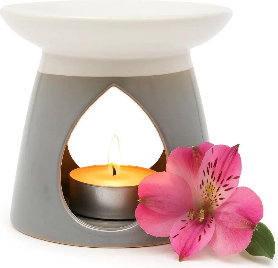ARÔME HOME ELEMENTS Aromalampa 11 cm, šedobílá