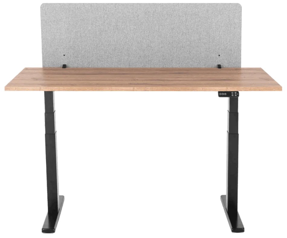 Liftor Silent, akustický paraván na stôl 155 x 60 cm, svetlošedý