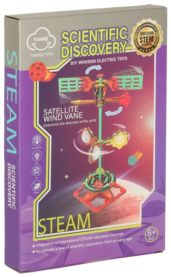 KIK Dřevěné puzzle 3d vědecký model větrné lopatky