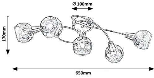Rabalux - Bodové svietidlo 5xE14/40W/230V