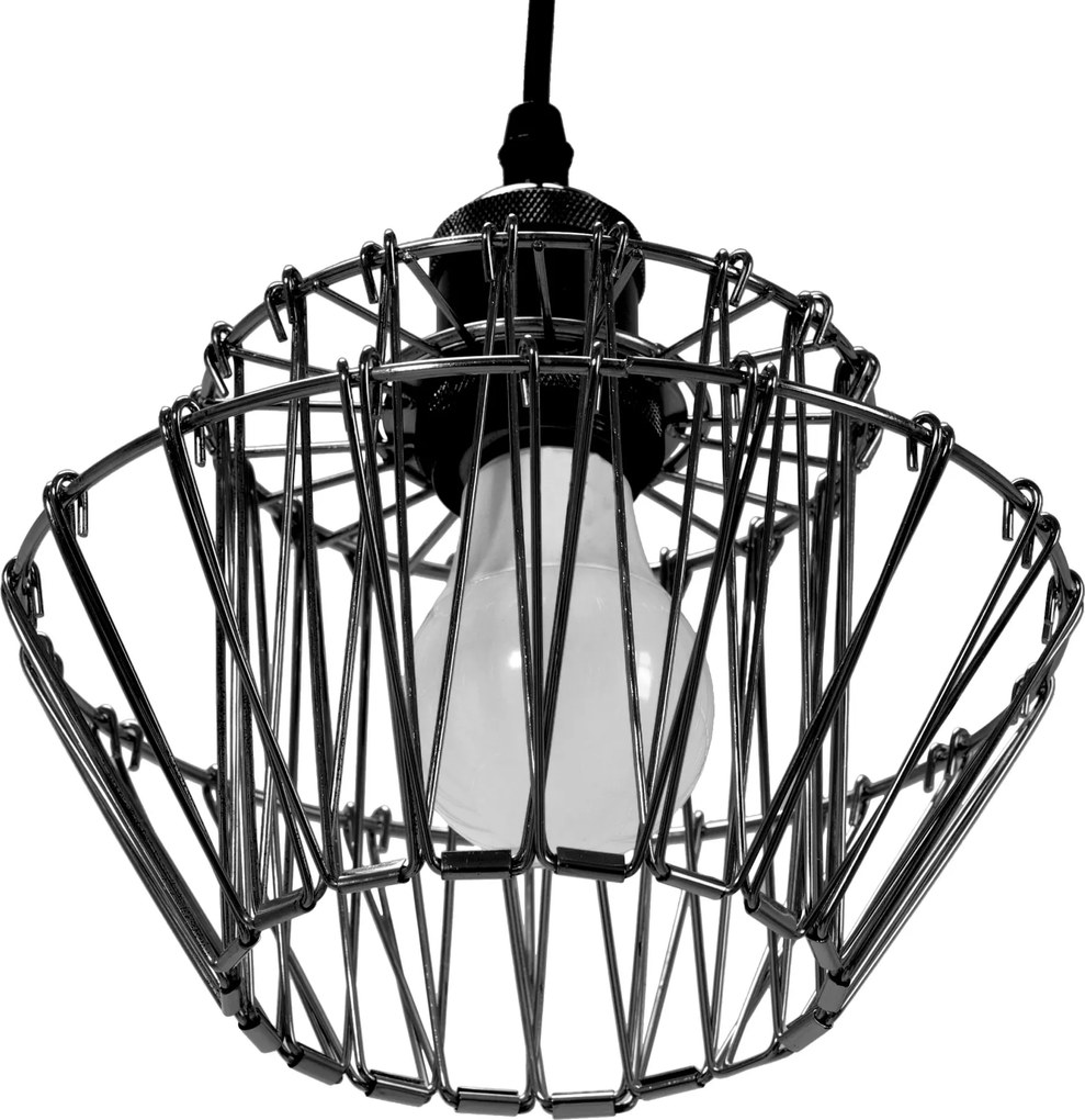 Toolight - Závesné svietidlo 36cm E27 60W APP941-1CP, čierna, OSW-05663