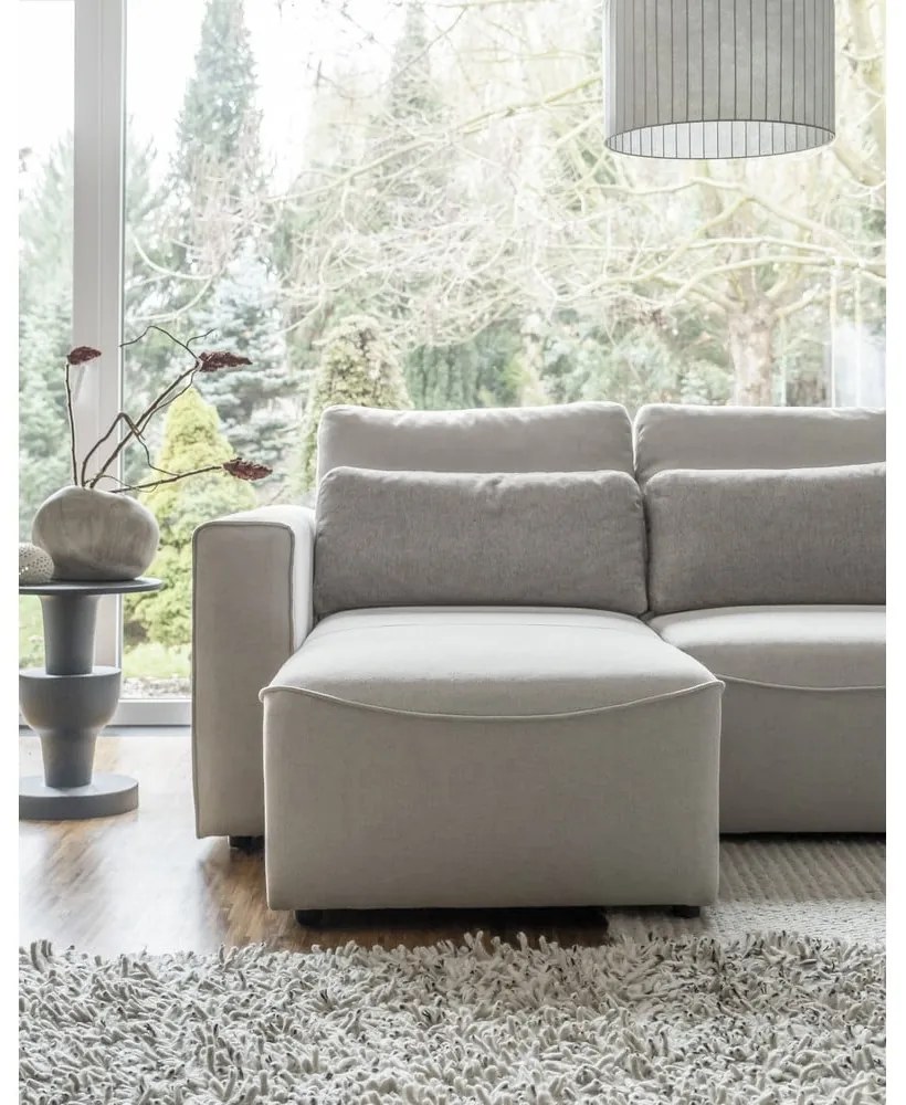 Krémovobiela rozkladacia rohová pohovka (variabilná) Homely Tommy – Miuform