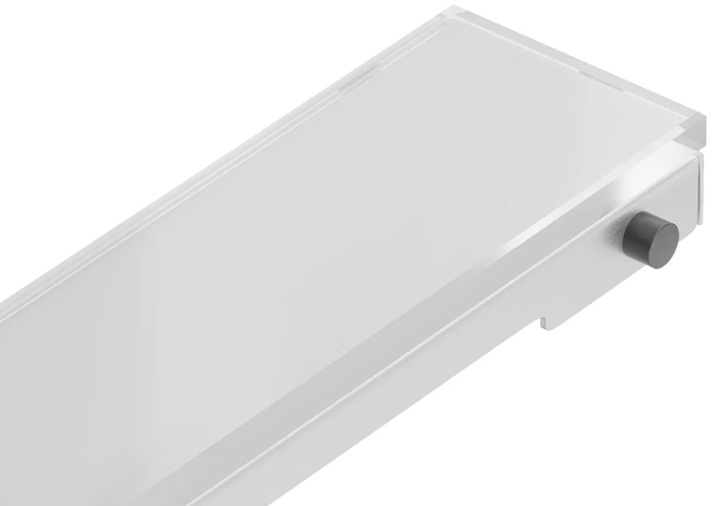 Odtokový sprchovací žľab WHITE GLASS, sklenený kryt