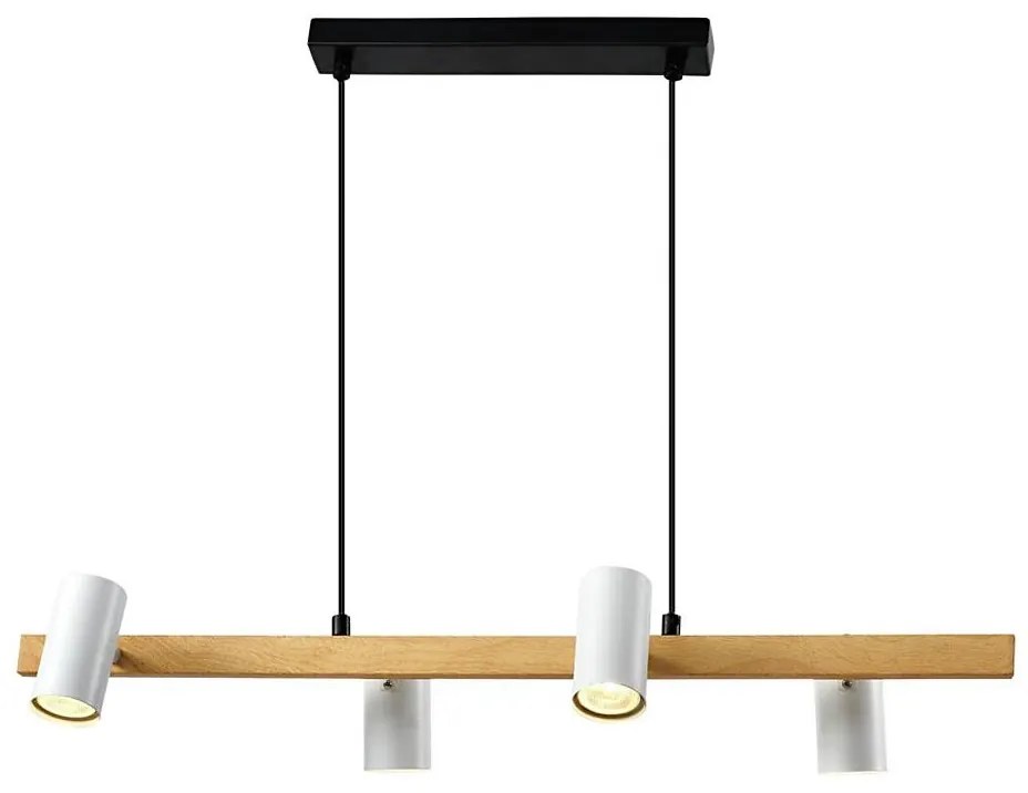 Luster na lane XILO 4xGU10/25W/230V buk/biela