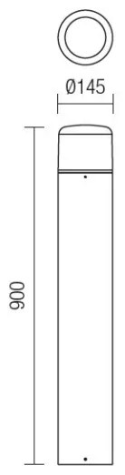 Redo 9683 - LED vonkajšie svietidlo CYCLO LED/9W/230V 2900-3100K 90 cm IP54 hnedé