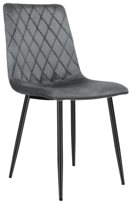Jedálenská stolička DEXTER zamatová, grafitová
