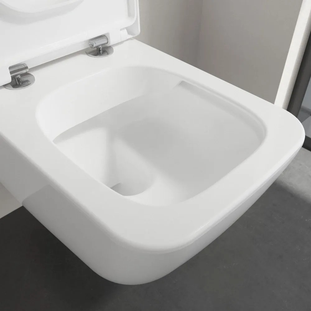 VILLEROY &amp; BOCH Collaro Combi-Pack, závesné WC s DirectFlush + WC sedátko s poklopom, s QuickRelease a Softclosing, biela alpská, s povrchom CeramicPlus, 4626HSR1