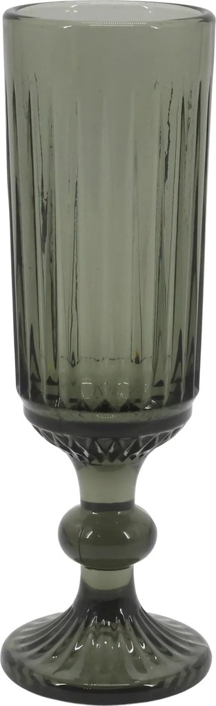 Dymový pohár na šampanské s drážkami Riller – Ø 5,5*19 cm / 200ml