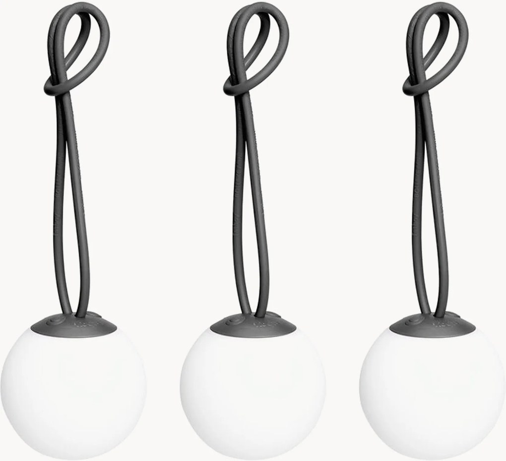 Exteriérové prenosné stmievateľné závesné LED svietidlá Bolleke Mini, 3 ks
