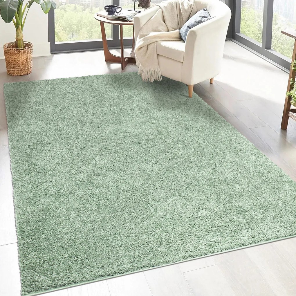 Dekorstudio Shaggy koberec CITY 500 zelený Rozmer koberca: 100x200cm