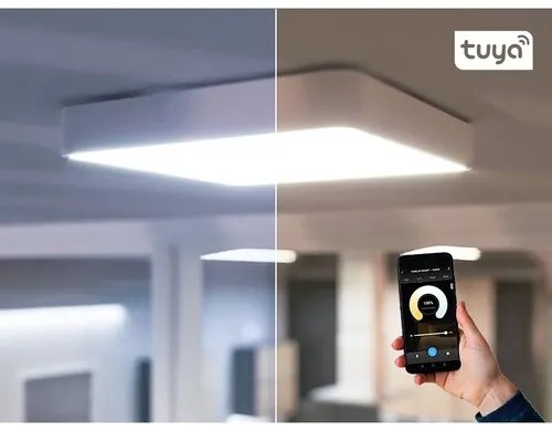 Panlux Prisadené LED svietidlo Verona Square Smart biela, 28,3 x 28,3 cm, IP54