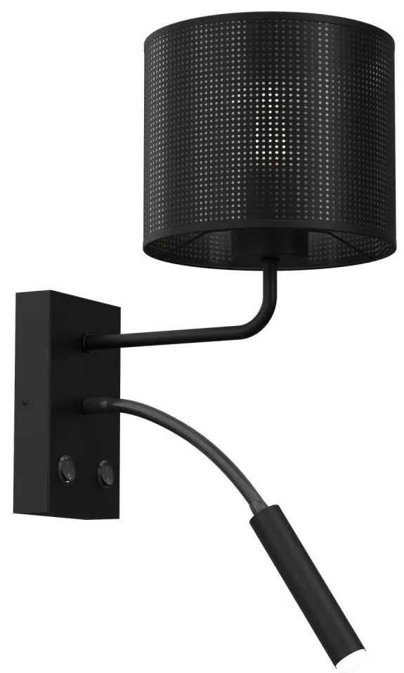 Nástenná lampa LOFT SHADE 1xE27/60W+1xG9/8W/230V čierna