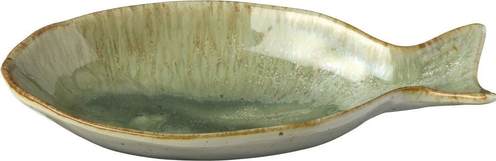 Ib Laursen Kameninová miska Ocean Green Fish