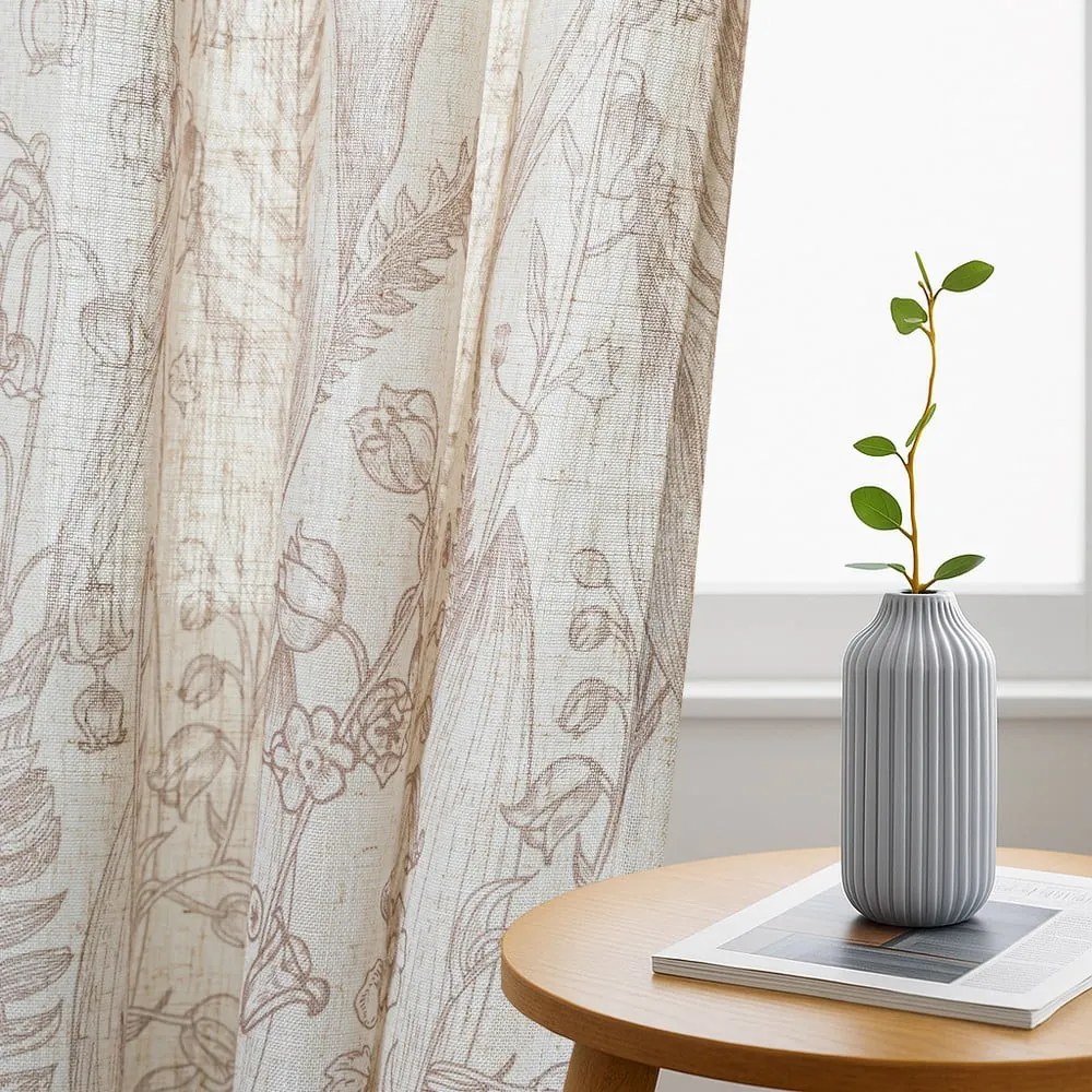 Béžový/svetlohnedý záves 135x250 cm Selvetia – Restilo