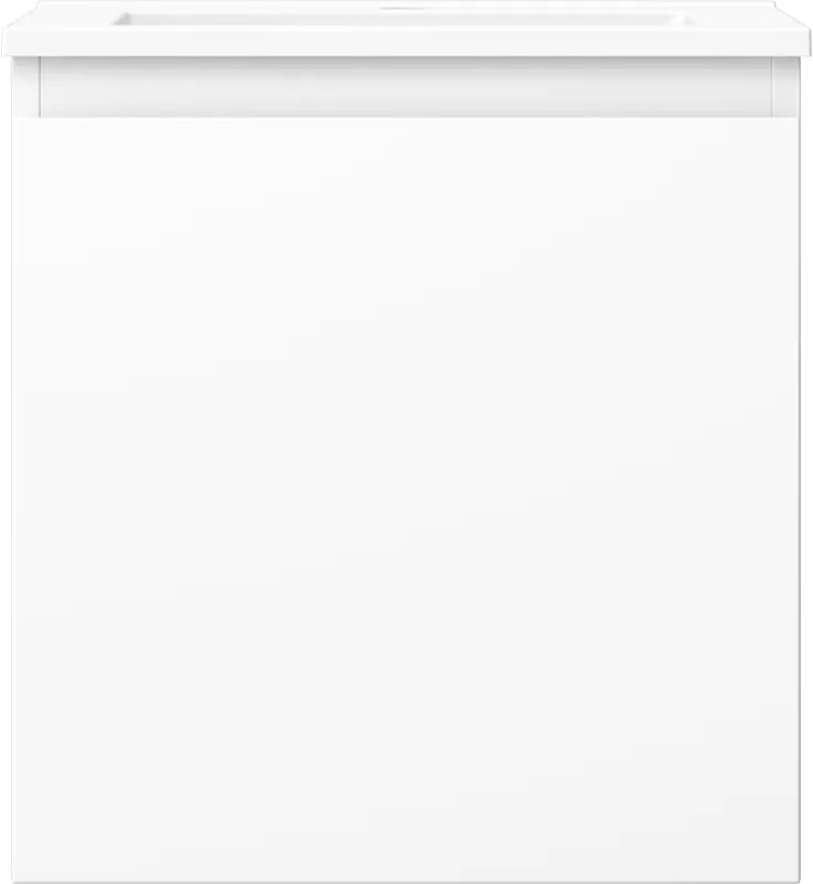 Mexen Orio, kúpeľňová skrinka 45 cm s umývadlom Otis, 1 zásuvka, biela matná, 91A10-04547-1-BF01-W18M01