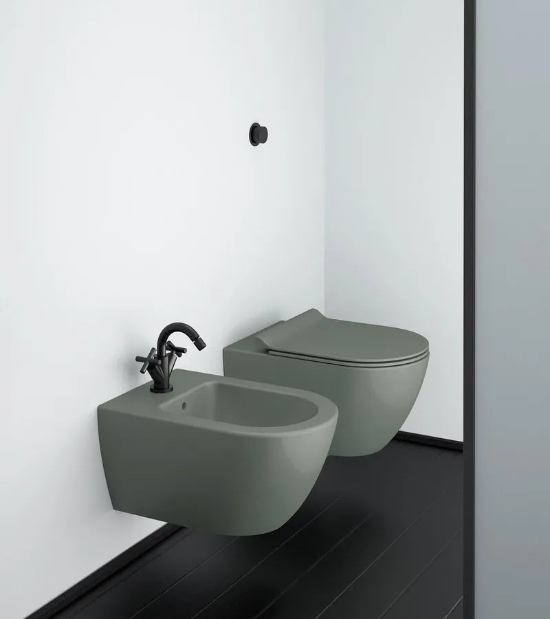 GSI GSI, PURA závesná WC misa, Swirlflush, 36x55cm, agave dual-mat, 881504