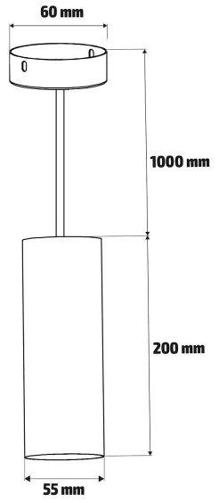 Brilagi - LED stmievateľný luster na lanku SELE 1xGU10/6W/230V čierny