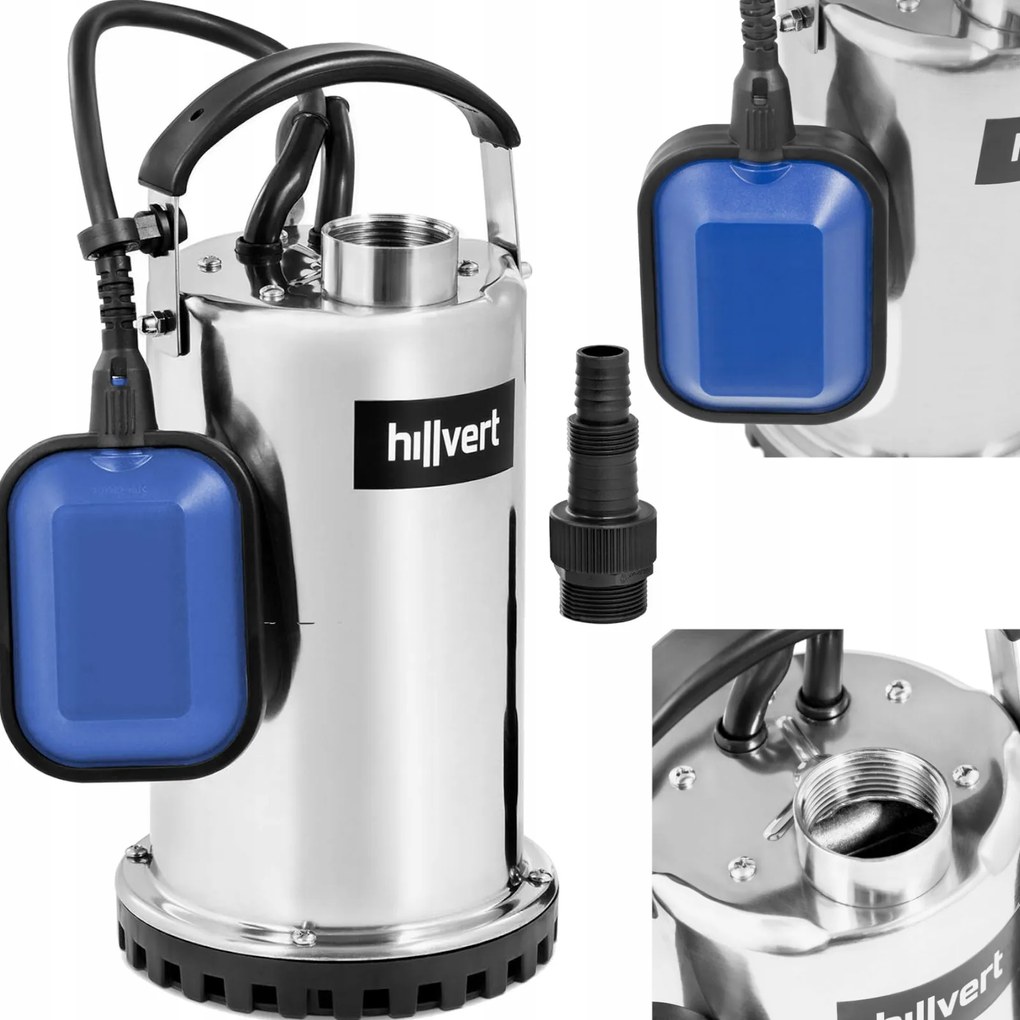 Ponorná ponorná záhradná pumpa oceľová 11 m3/h 750 W do 7 m