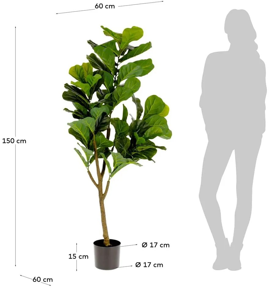 Umelý fikus (výška 150 cm) Lyrata – Kave Home