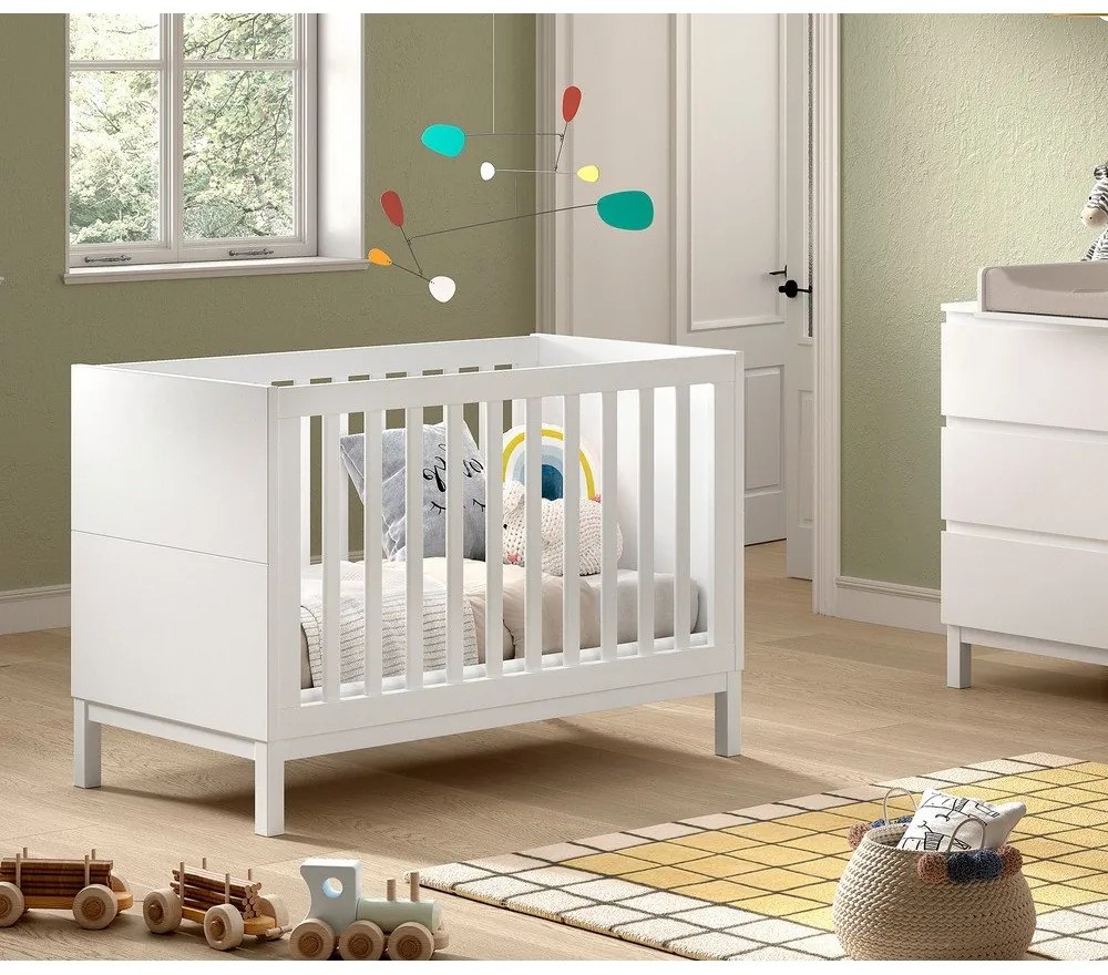 Biela postieľka z borovicového dreva 60x120 cm Eva – Vipack