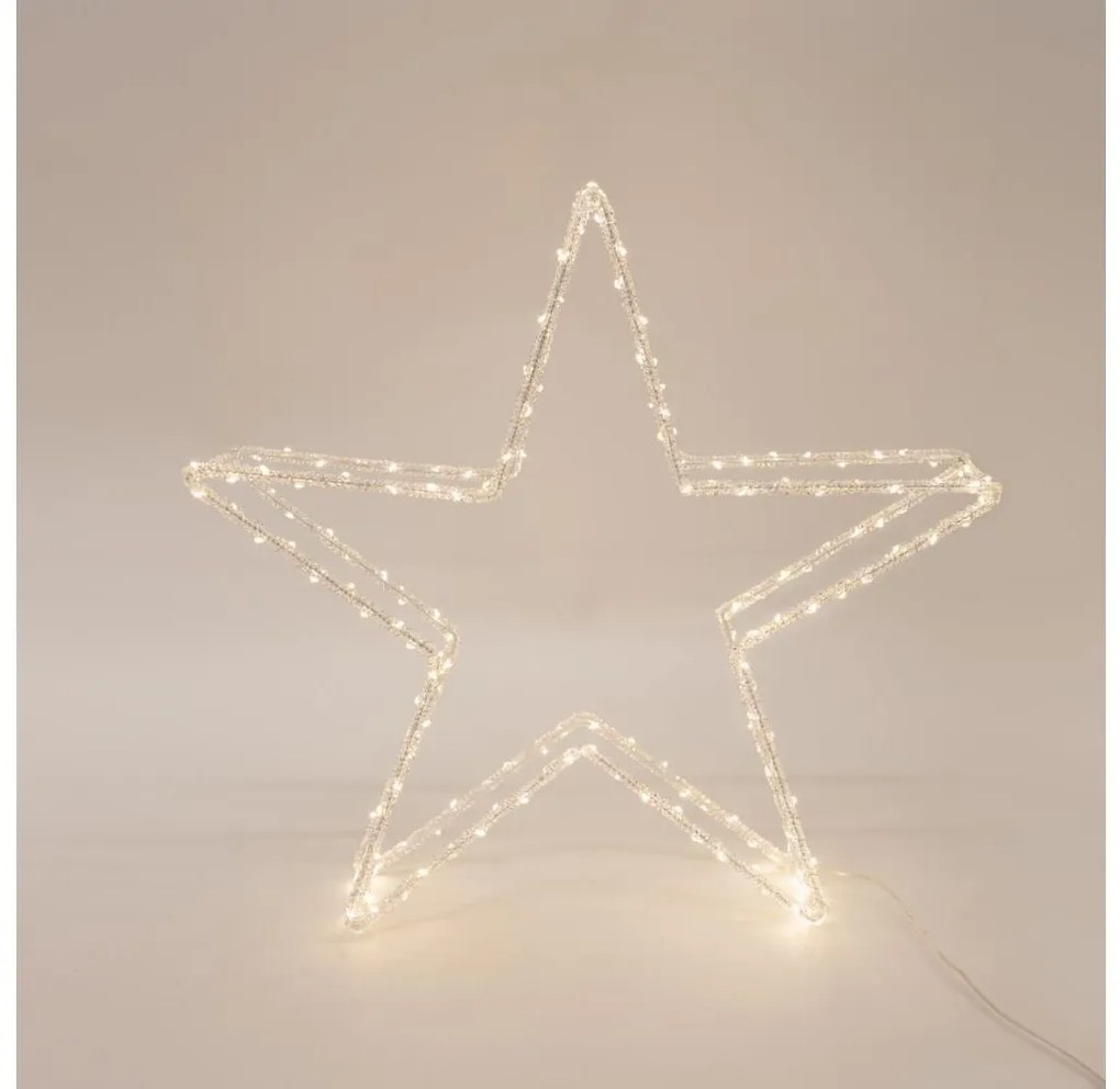 LED vonkajšia vianočná dekorácia 140xLED/2,1W/230V IP44 teplá biela hviezda 60 cm