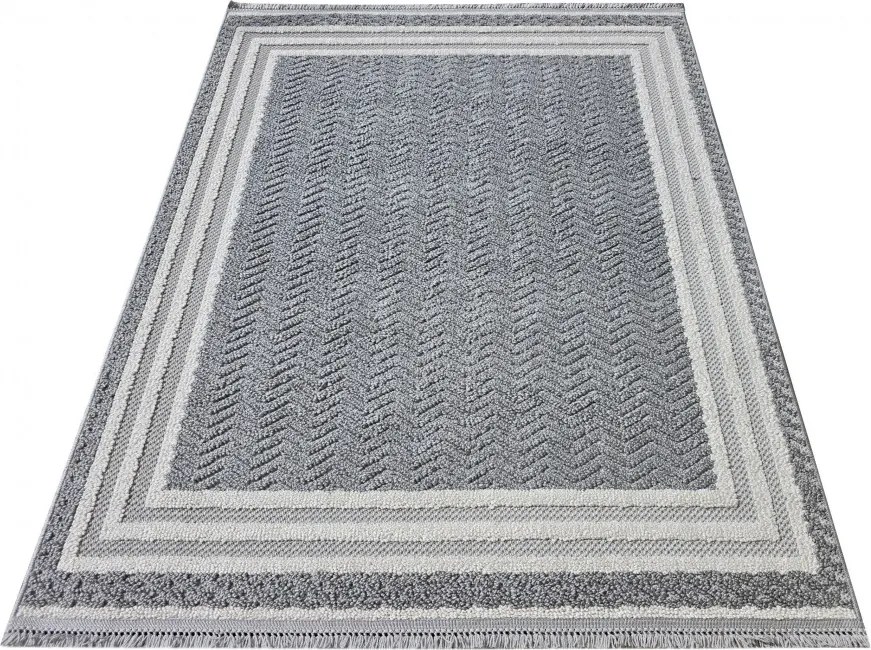 DC Koberec Milano 090 sivá krémová Rozmer: 80×200 cm