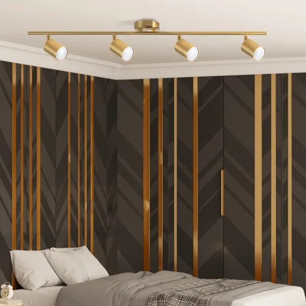 LED RGBW stmievateľné bodové svietidlo GOLDI 4xGU10/6,5W/230V zlaté