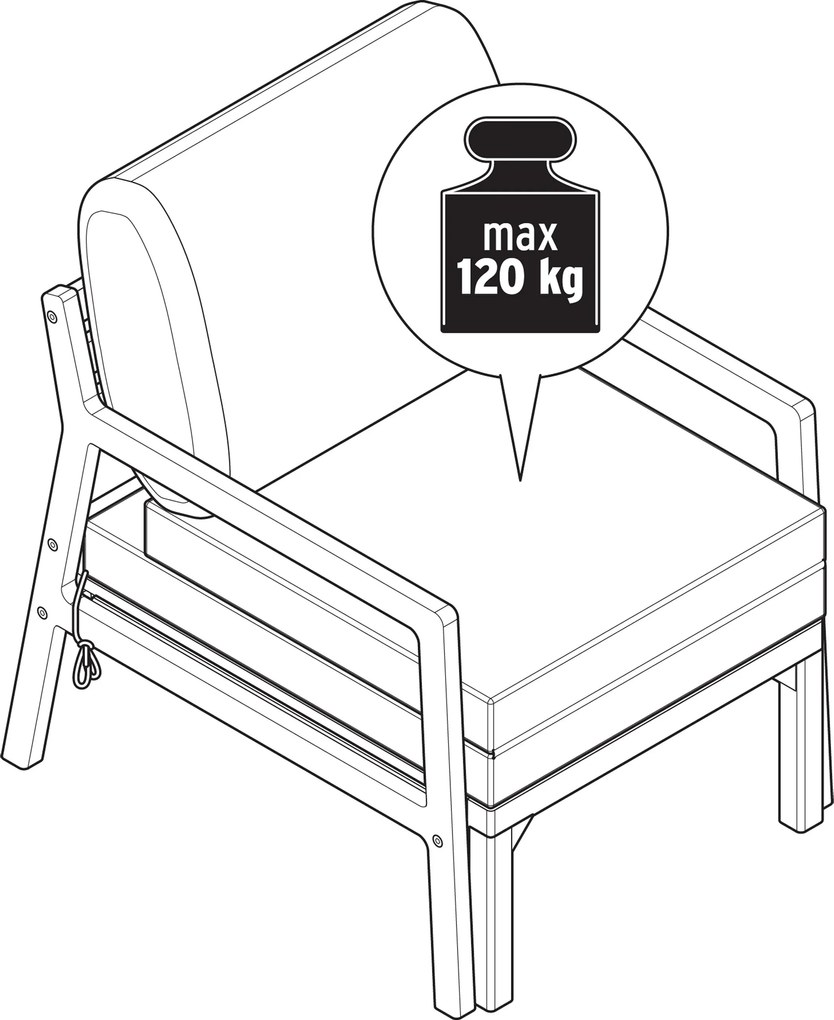 Rozťahovacie záhradné kreslo